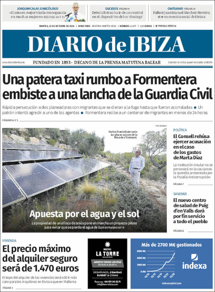 Portada de Diario de Ibiza (España)