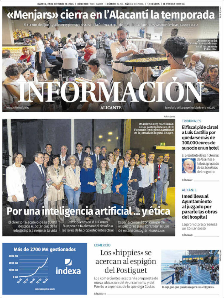 Portada de Diario Información (España)