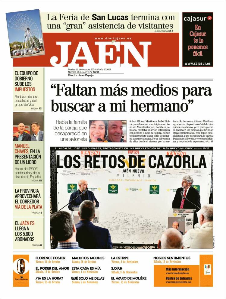 Portada de Diario Jaén (España)