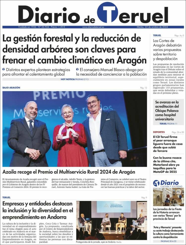 Portada de Diario de Teruel (España)