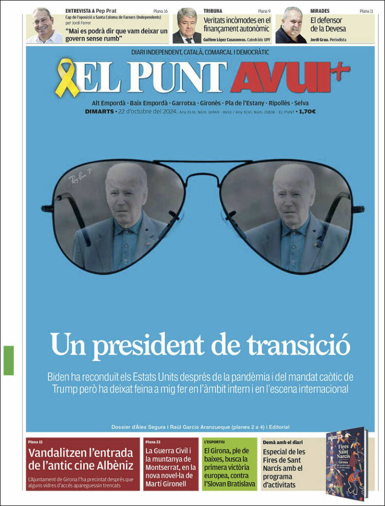 Portada de El Punt Avui - Girona (España)