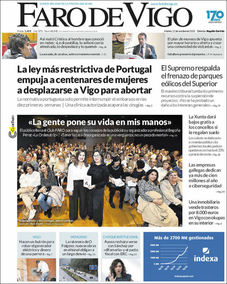 Portada de Faro de Vigo (España)