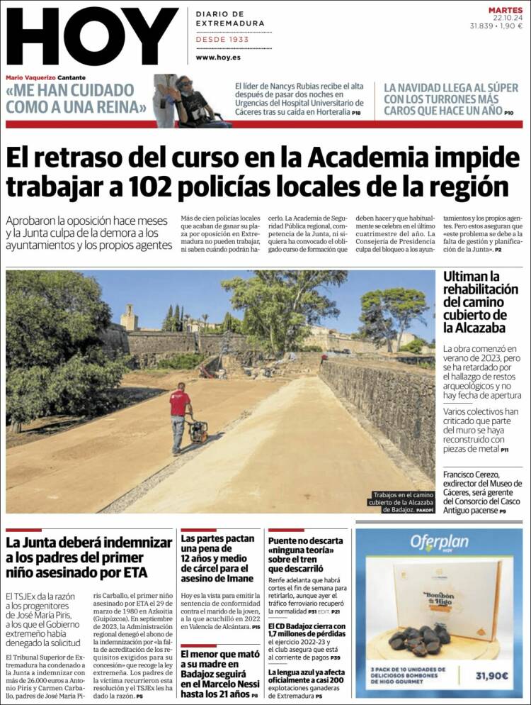Portada de Hoy - Badajoz (España)