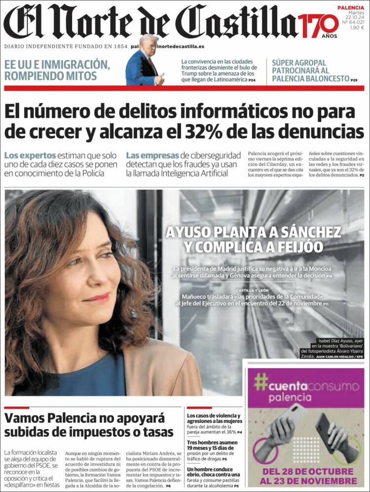 Portada de Norte de Castilla - Palencia (España)