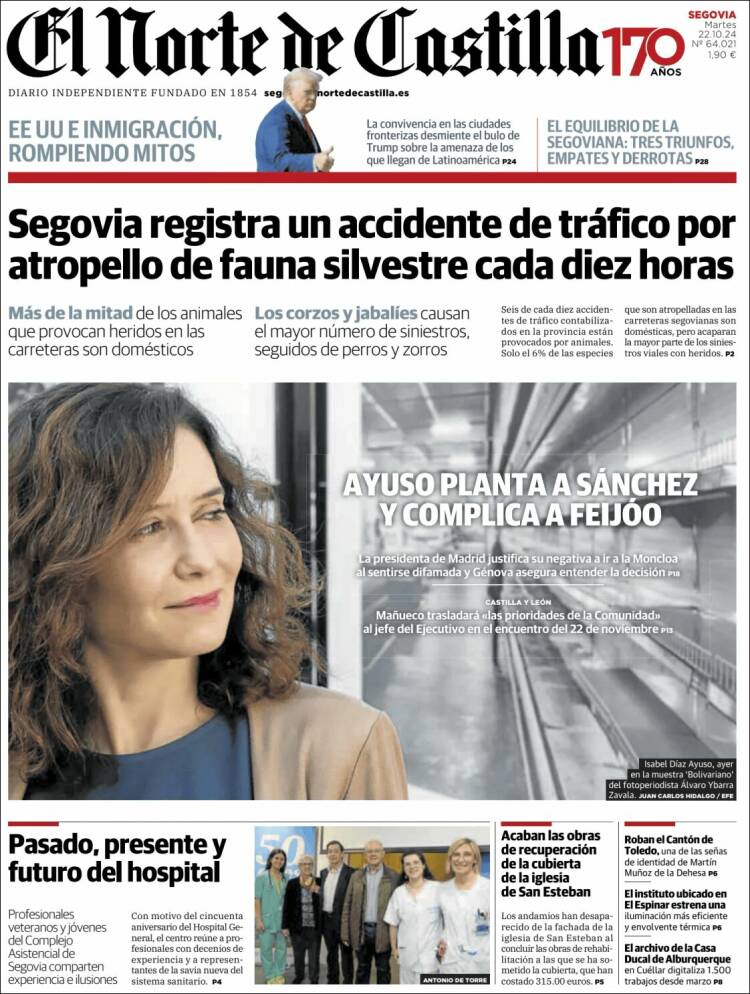 Portada de Norte de Castilla - Segovia (España)