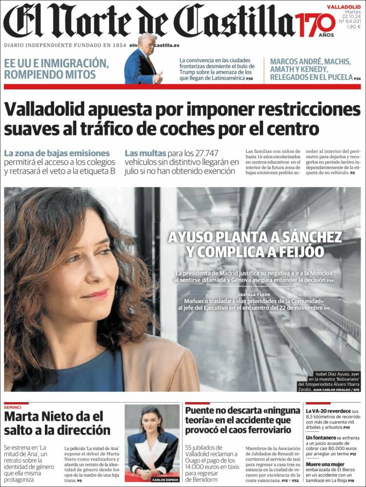 Portada de Norte de Castilla - Valladolid (España)