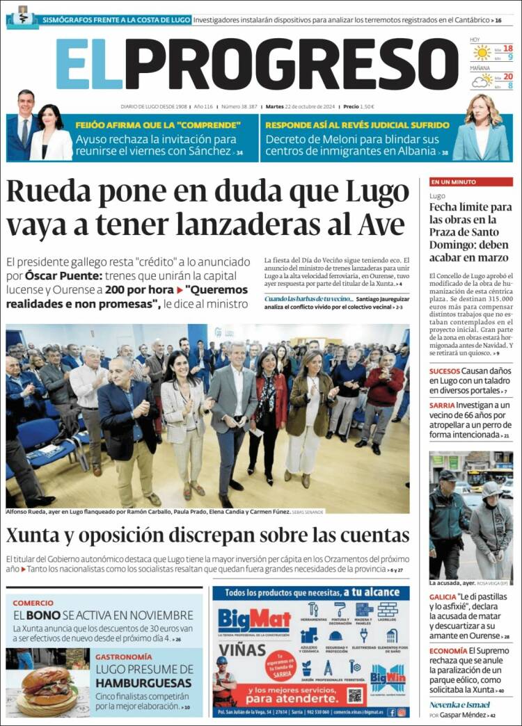 Portada de El Progreso (España)