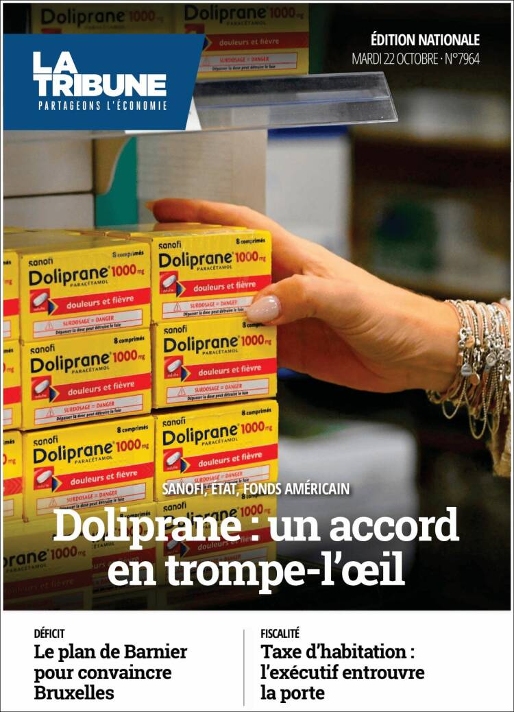 Portada de La Tribune (Francia)