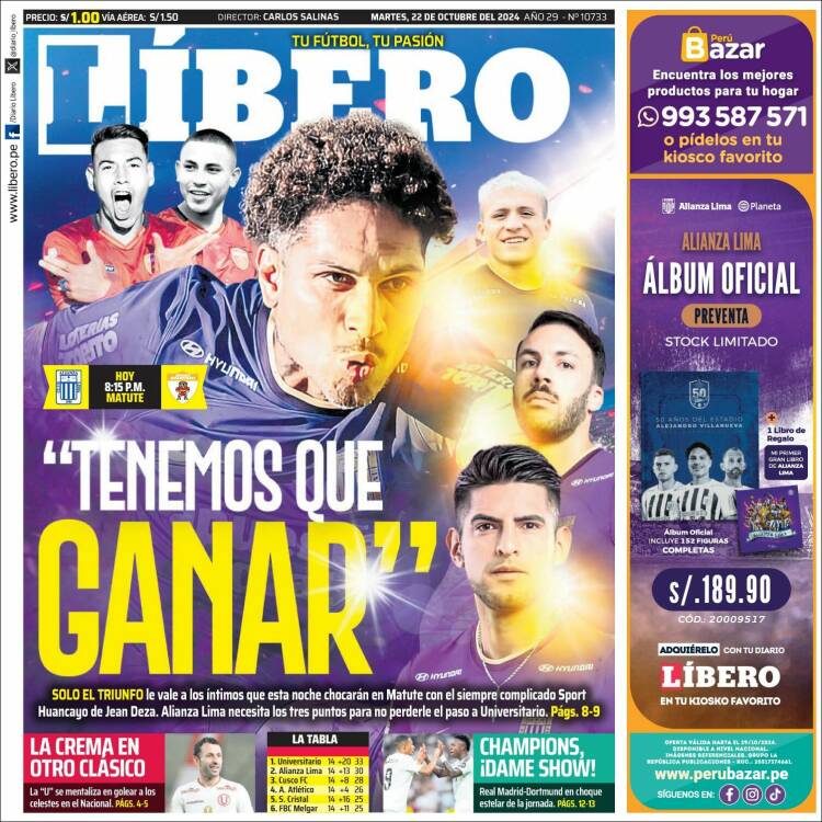 Portada de Líbero (Perú)