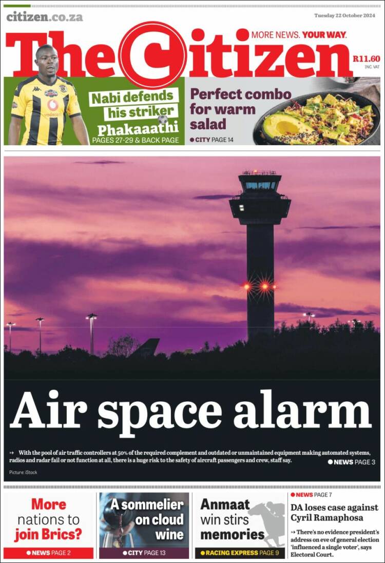 Portada de The Citizen (Sudáfrica)