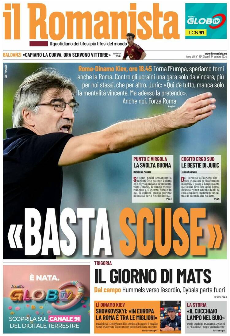 Portada de Romanista (Italia)