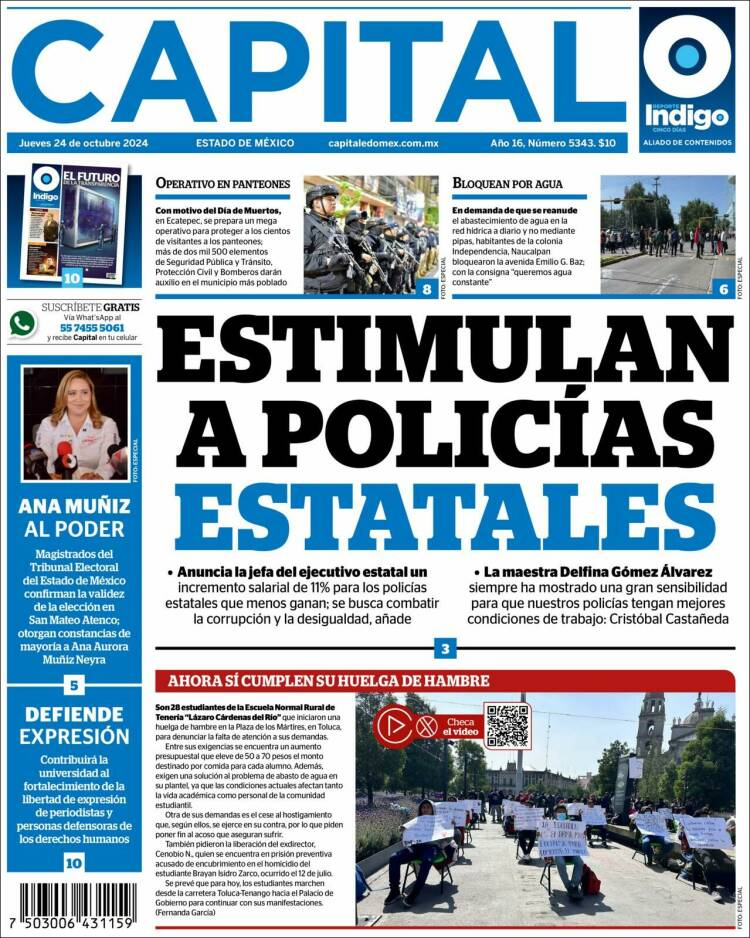 Portada de Capital México (México)