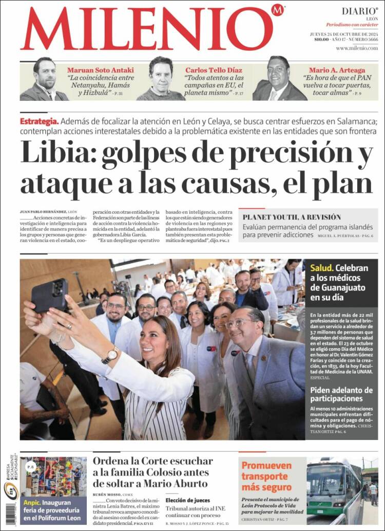 Portada de Milenio de León (México)