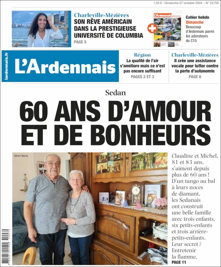 Portada de L'Ardenais (Francia)