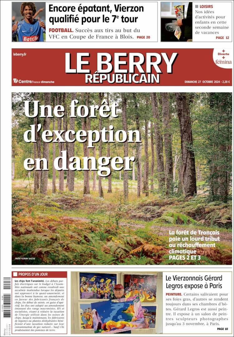 Portada de Berry Republicain (Francia)