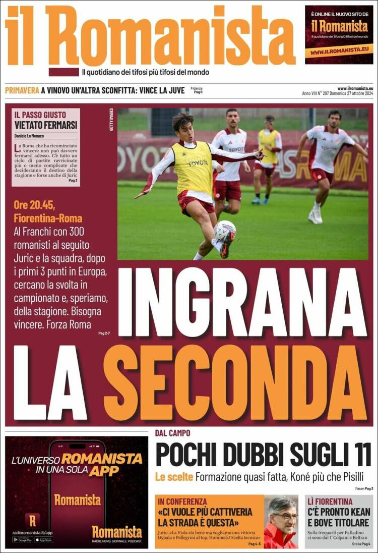 Portada de Romanista (Italia)
