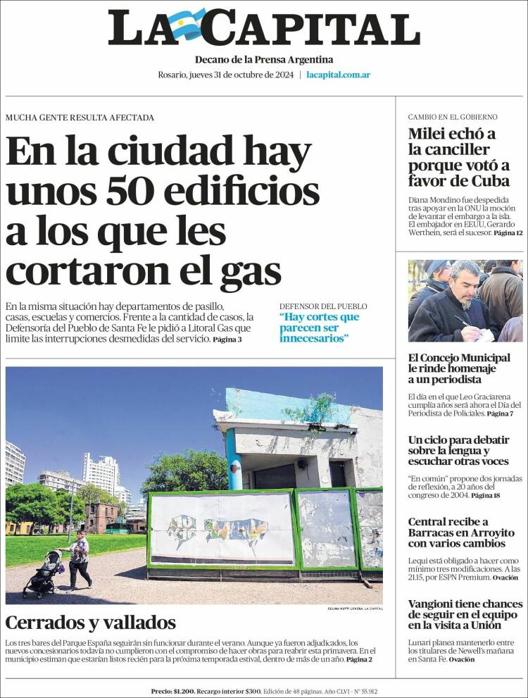 Portada de La Capital - Rosario (Argentina)