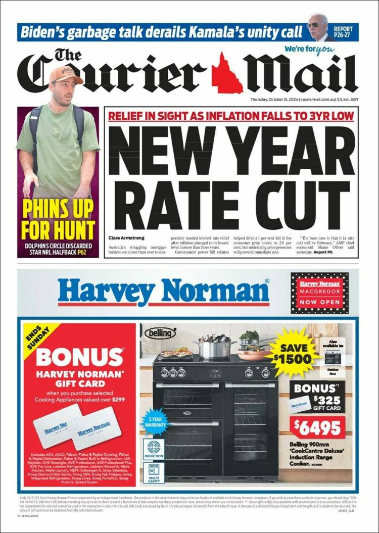 Portada de The Courier-Mail (Australia)