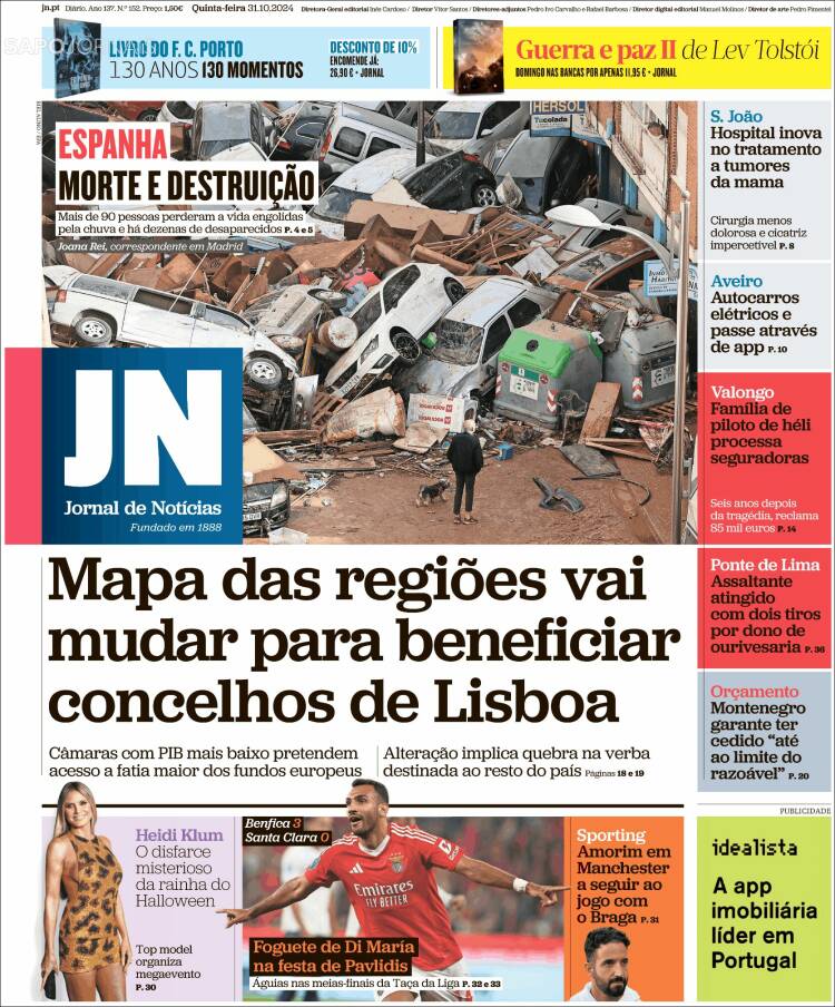 Portada de Jornal de Notícias (Portugal)