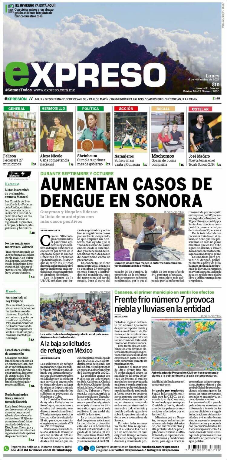 Portada de Expreso (México)