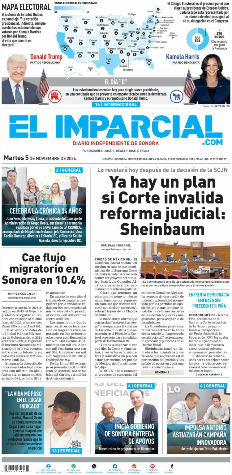 Portada de El Imparcial (México)