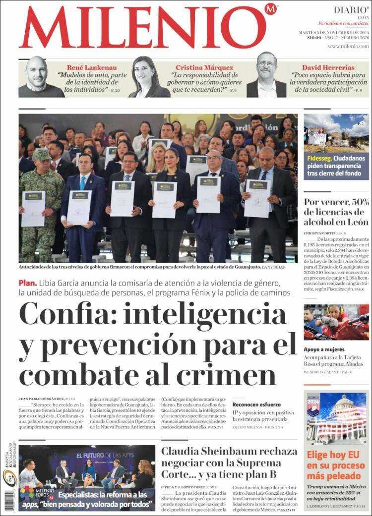 Portada de Milenio de León (México)