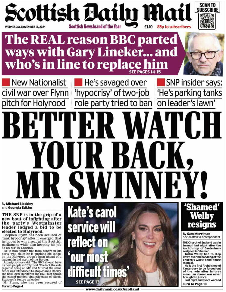 Portada de Scottish Daily Mail (United Kingdom)