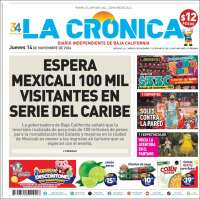 Portada de La Crónica de Baja California (México)