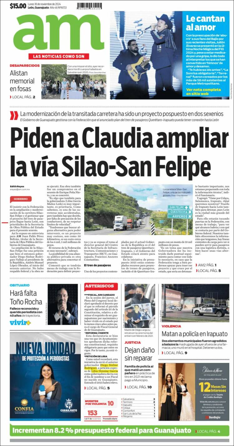 Portada de Al Día A.M. (México)