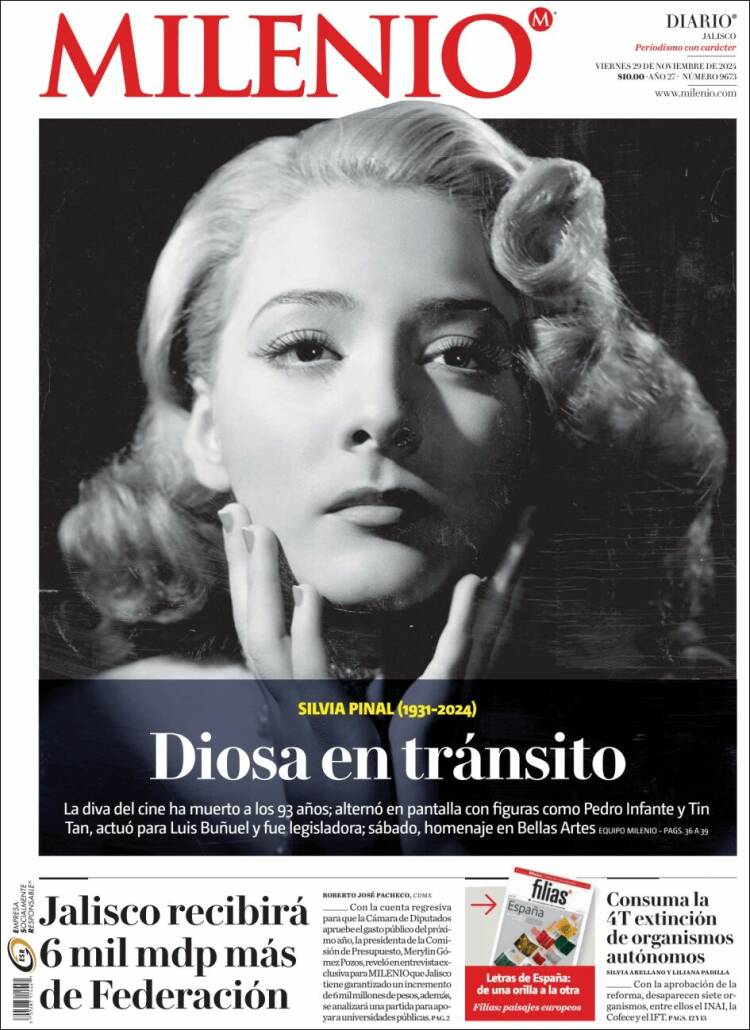 Portada de Milenio - Jalisco (México)