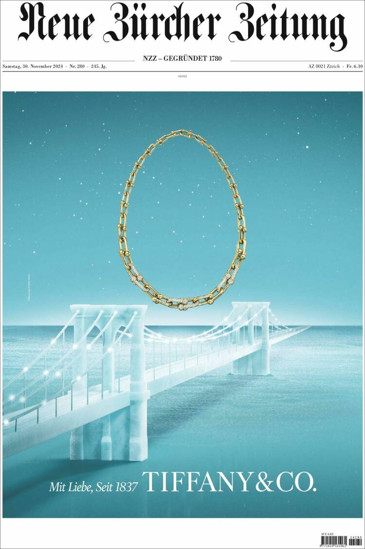 Portada de Neue Zürcher Zeitung (Switzerland)