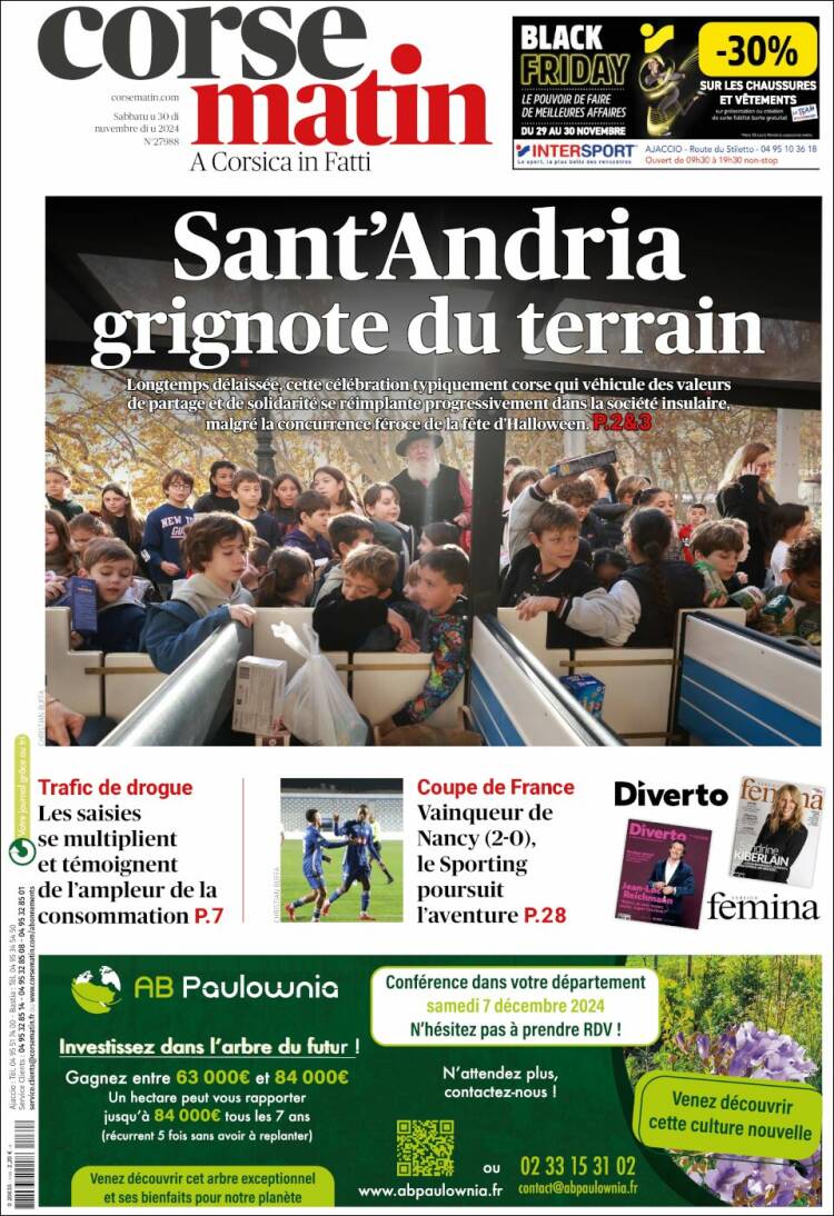 Portada de Corse-Matin (France)