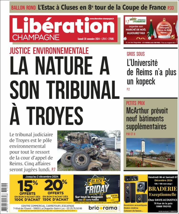 Portada de Libération Champagne (France)