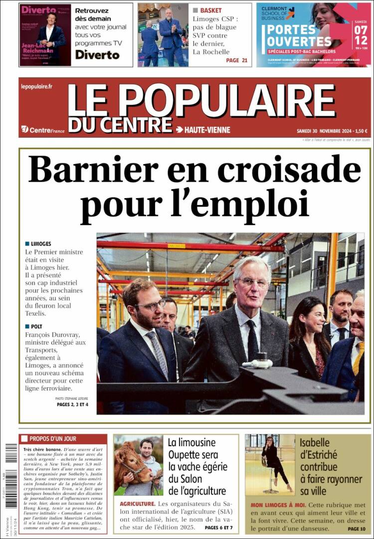 Portada de Le Populaire du Centre (France)
