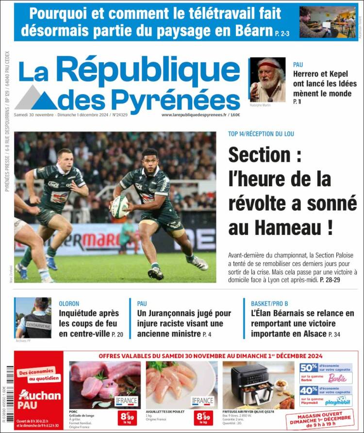 Portada de La République des Pyrénées (France)
