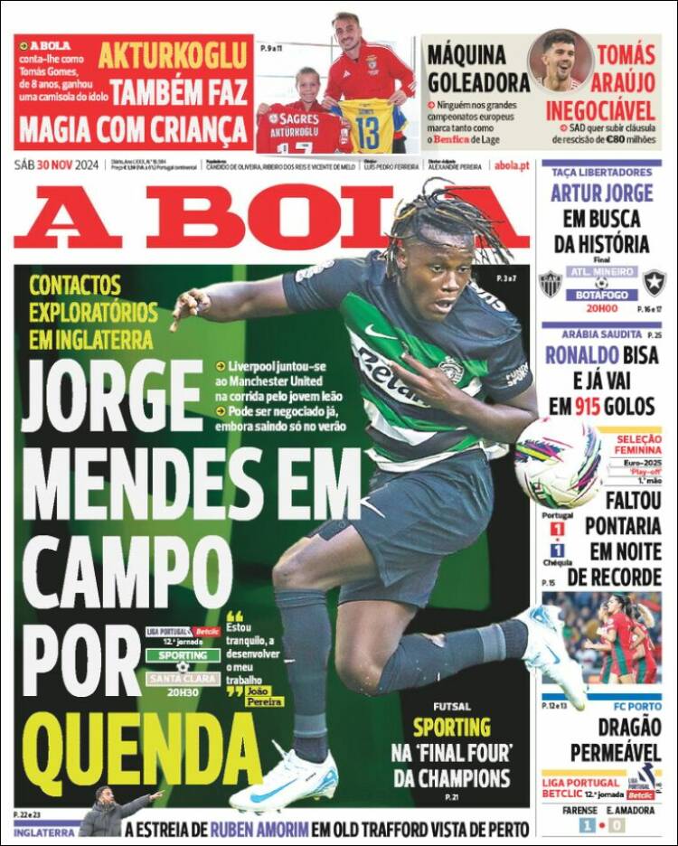 Portada de A Bola (Portugal)