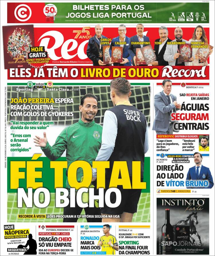 Portada de Record (Portugal)