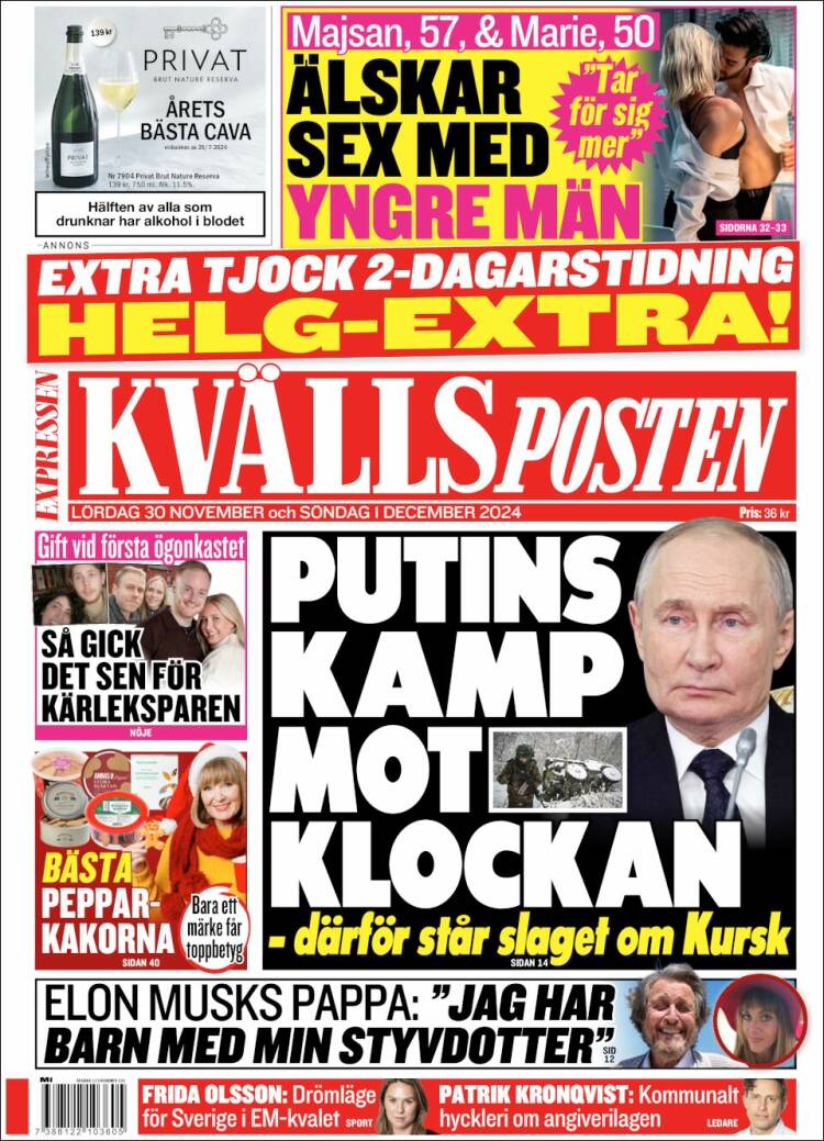 Portada de Kvällsposten (Sweden)