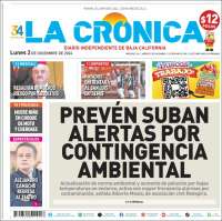 Portada de La Crónica de Baja California (México)