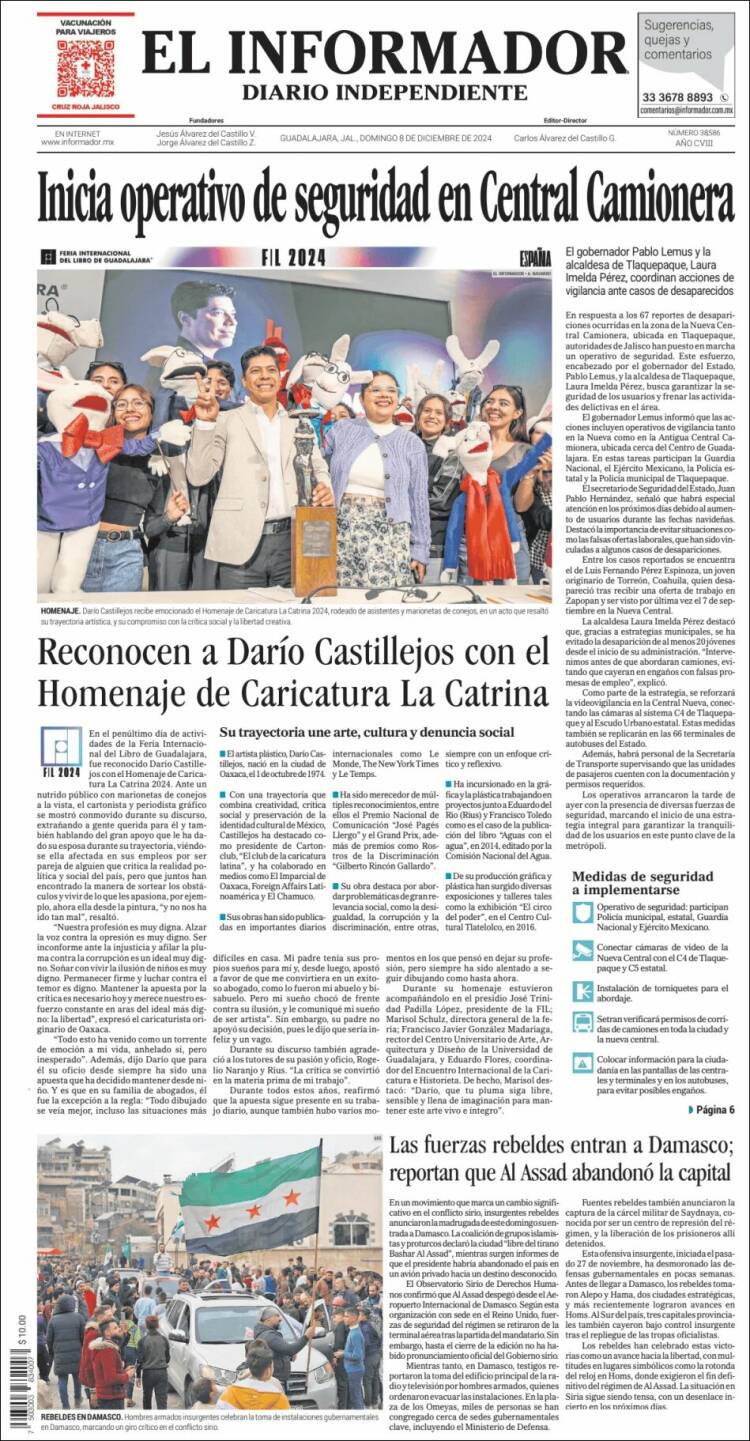 Portada de El Informador (México)