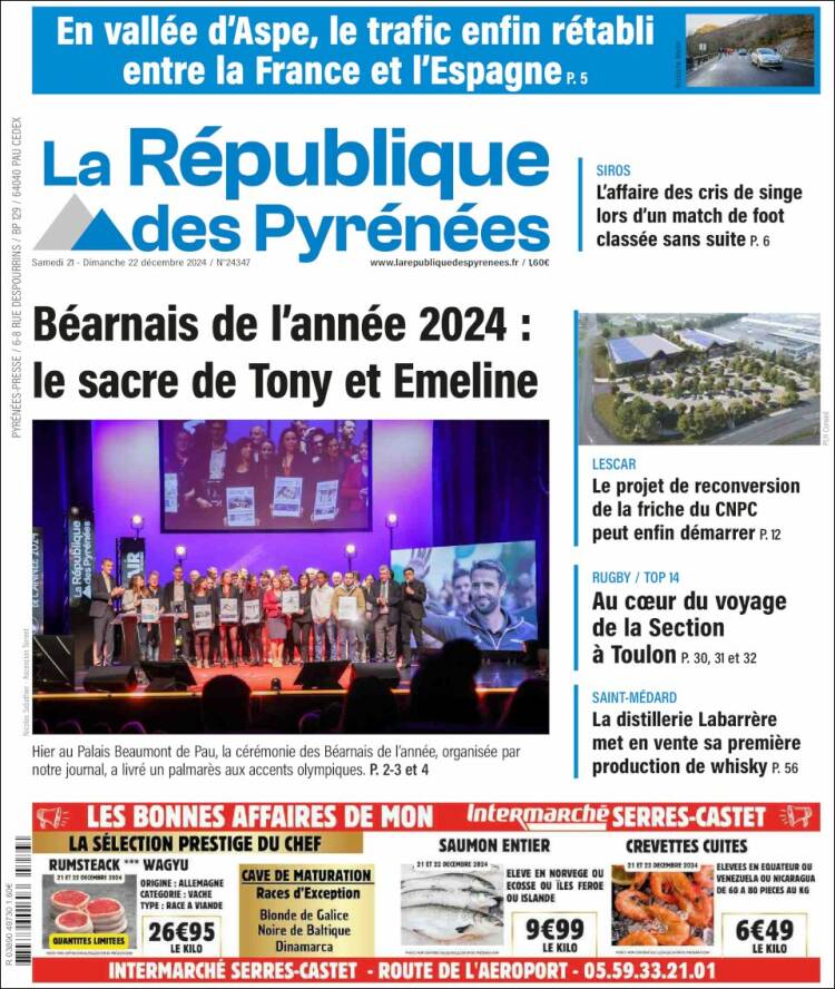 Portada de La République des Pyrénées (France)