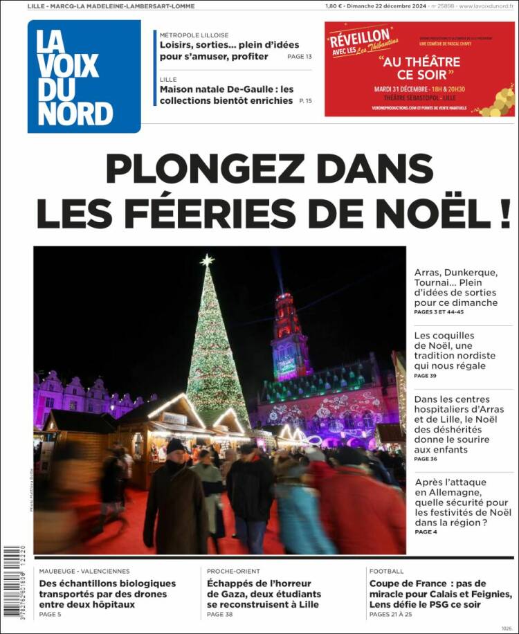 Portada de La Voix du Nord (France)