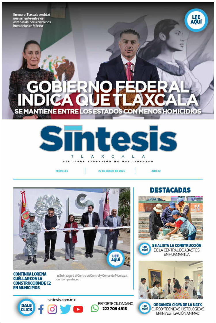 Portada de Síntesis de Tlaxcala (México)