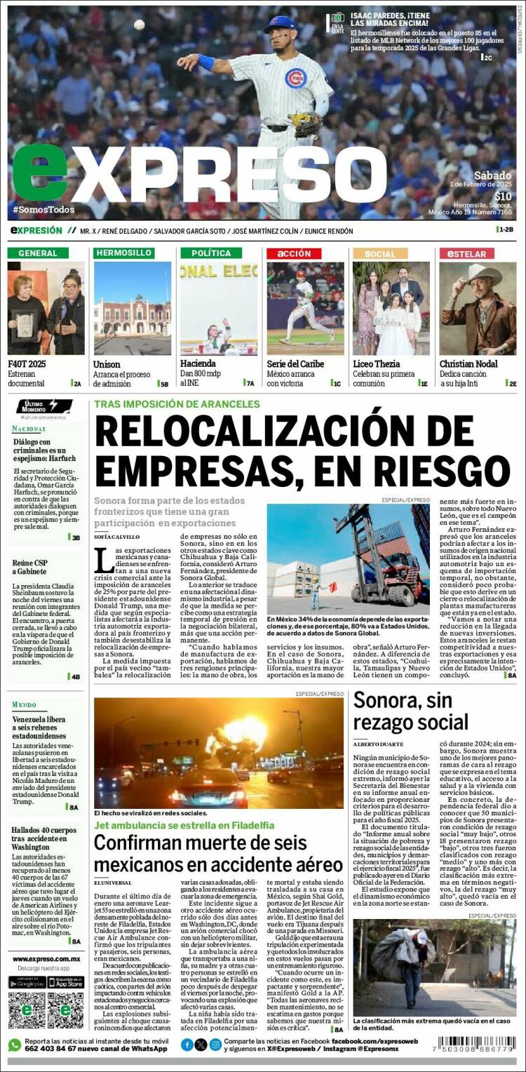 Portada de Expreso (México)