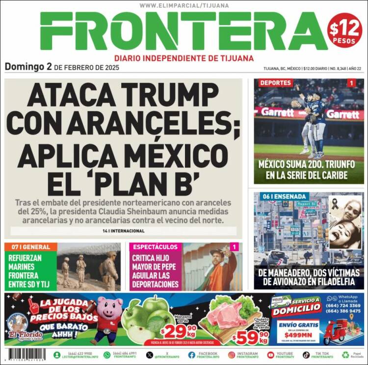 Portada de Frontera (México)