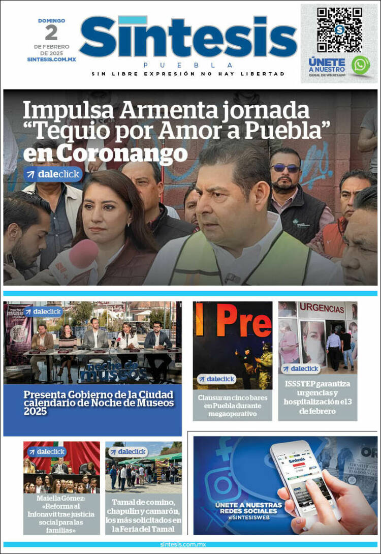 Portada de Síntesis - Puebla (México)