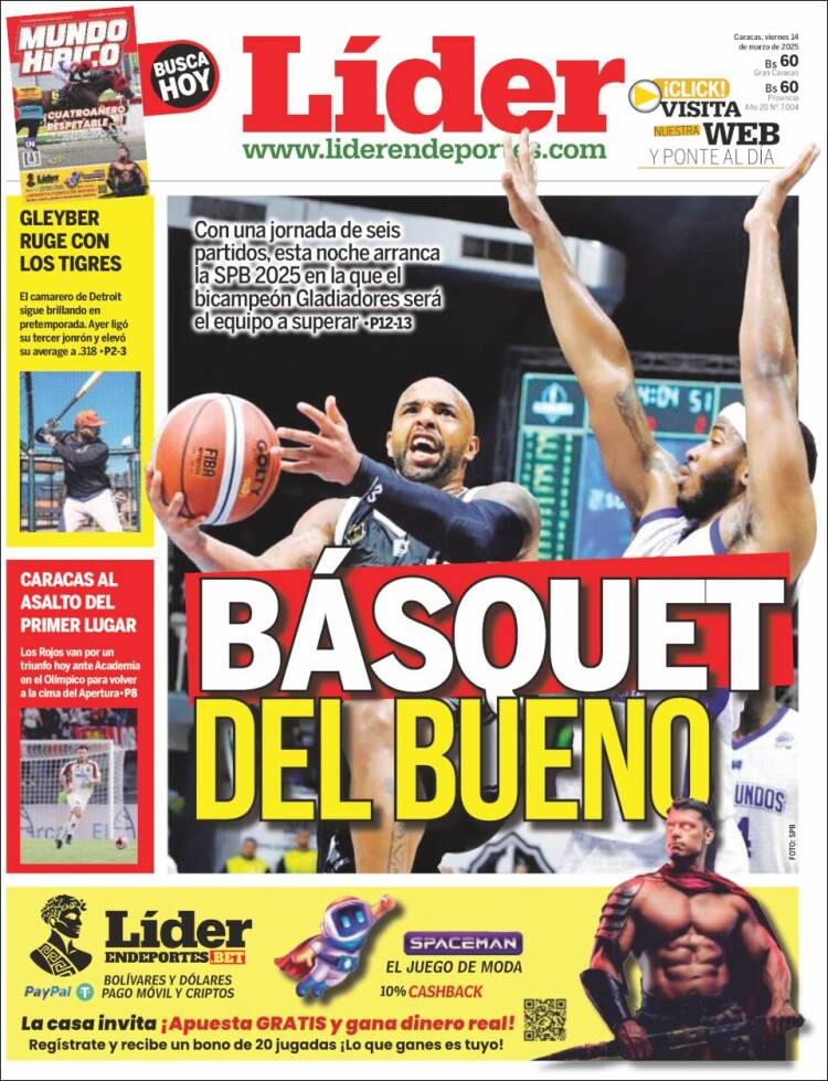 Portada de Lider en deportes (Venezuela)