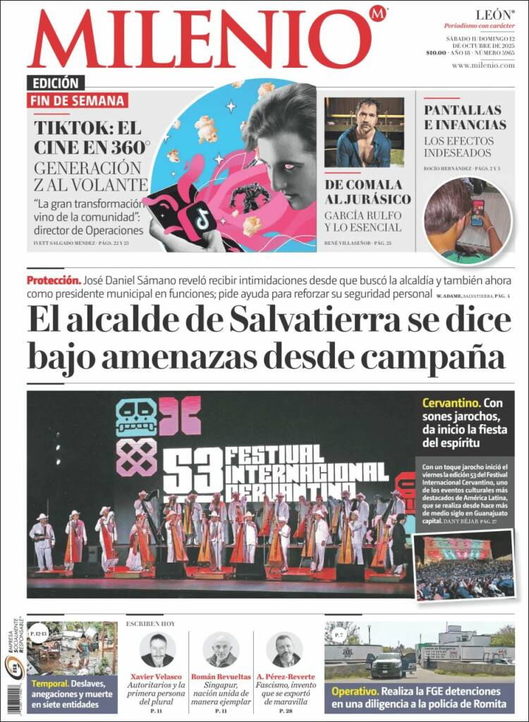 Portada de Milenio de León (México)