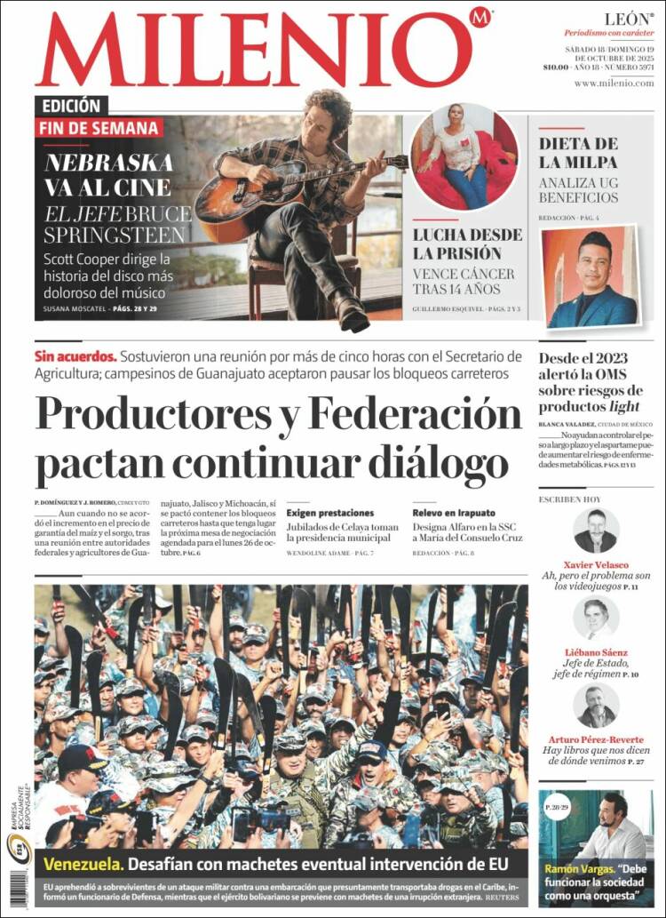Portada de Milenio de León (México)