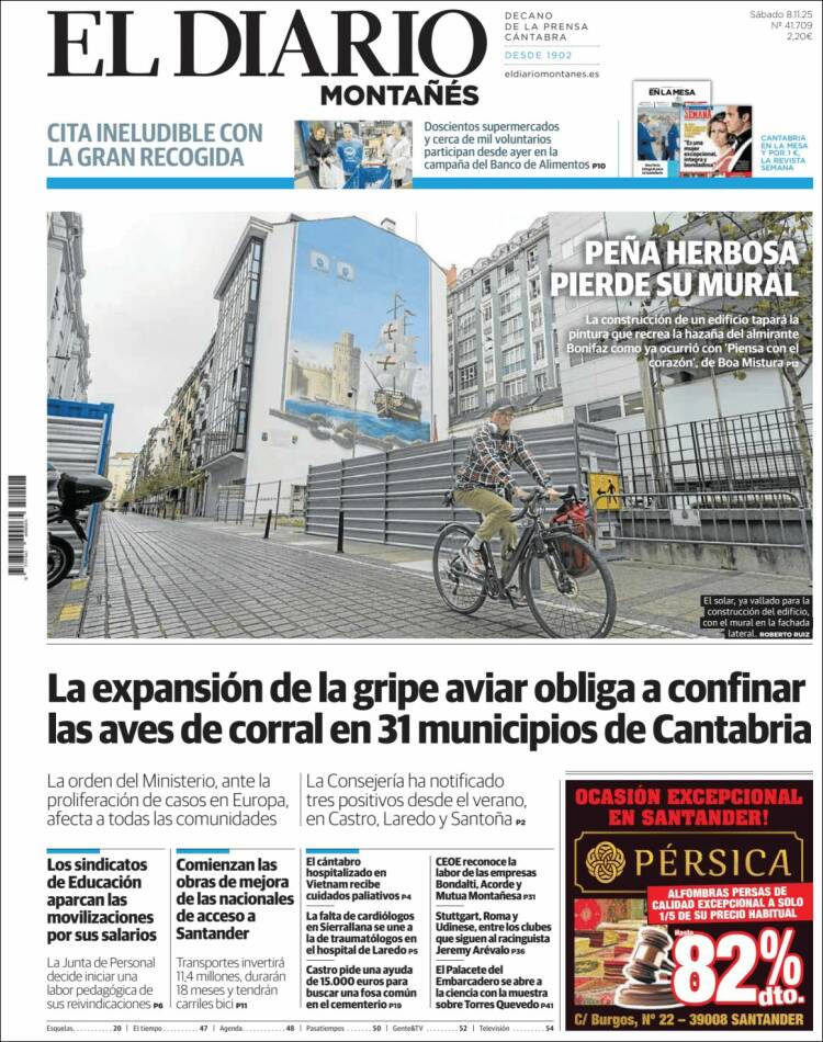 Portada de El Diario Montañés (España)